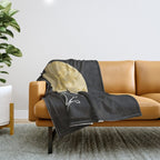 Owl and Moon Throw Blanket Gallery Image 1