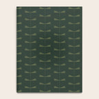 Dragonfly Pattern X Earthy Green Notebook Gallery Image 4