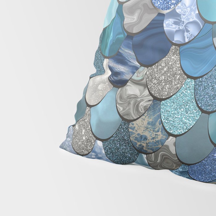 Mermaid Ocean Blue Pattern Pillow Sham Gallery Image 4