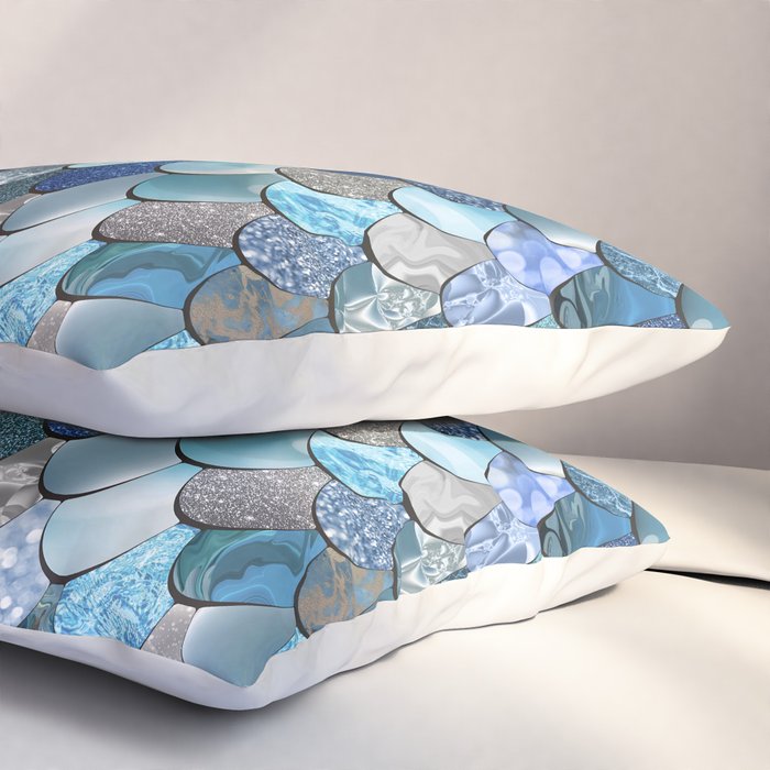 Mermaid Ocean Blue Pattern Pillow Sham Gallery Image 3
