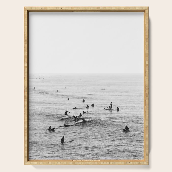 Everyone Is Here - Modern Surf Photograph Serving Tray Gallery Image 1