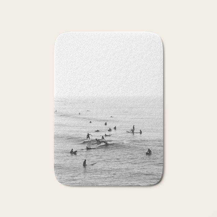 Everyone Is Here - Modern Surf Photograph Bath Mat Gallery Image 1