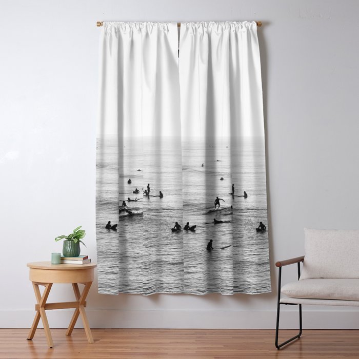 Everyone Is Here - Modern Surf Photograph Window Curtain Gallery Image 1