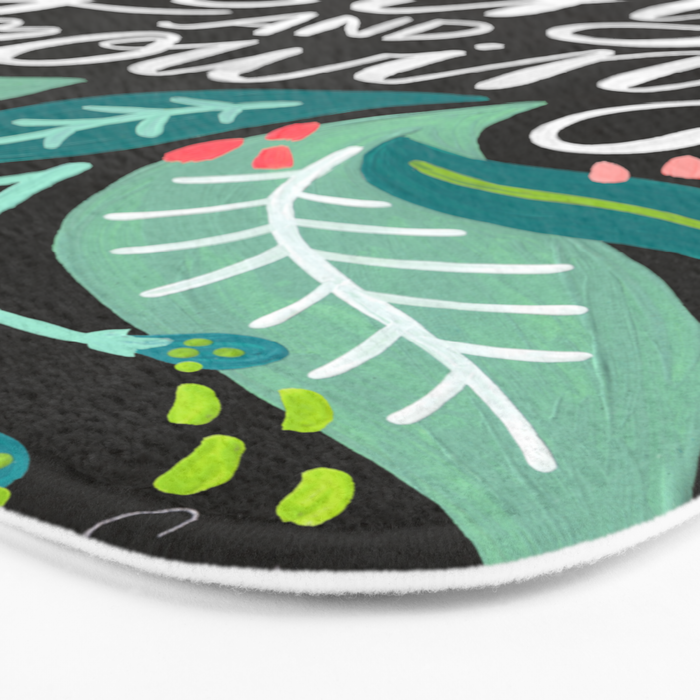 Keep on Going & Growing â Pink on Charcoal Bath Mat Gallery Image 3