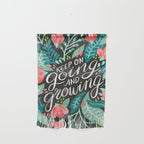 Keep on Going & Growing â Pink on Charcoal Wall Hanging Gallery Image 1
