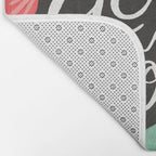 Keep on Going & Growing â Pink on Charcoal Bath Mat Gallery Image 2