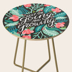 Keep on Going & Growing â Pink on Charcoal Side Table Gallery Image 2