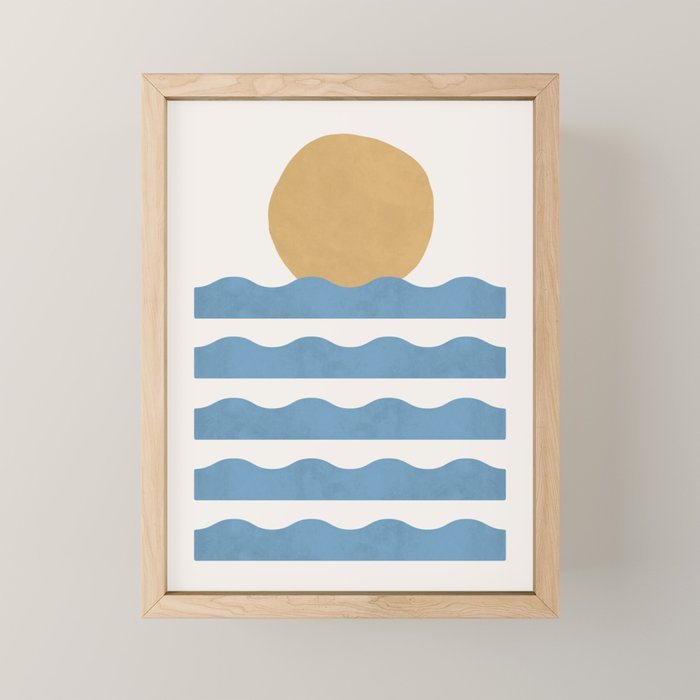 Sun Wave - Abstract Painting Mini Art Print Gallery Image 1