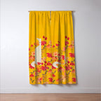 cat in a field of flowers 3 Window Curtain Gallery Image 3