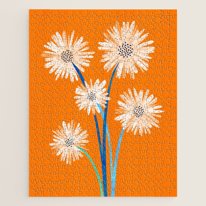 Moroccan Daisies Still Life Jigsaw Puzzle Gallery Image 1