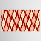 Mid Century Modern Atomic Christmas Ornaments Blush Pink and Maroon Pattern Tablecloth Gallery Image 2