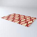 Mid Century Modern Atomic Christmas Ornaments Blush Pink and Maroon Pattern Rug Gallery Image 3