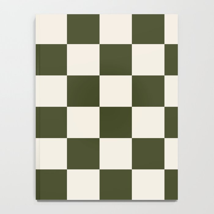 Checkered (Olive Cream) Notebook Gallery Image 4