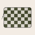 Checkered (Olive Cream) Laptop Sleeve Gallery Image 1