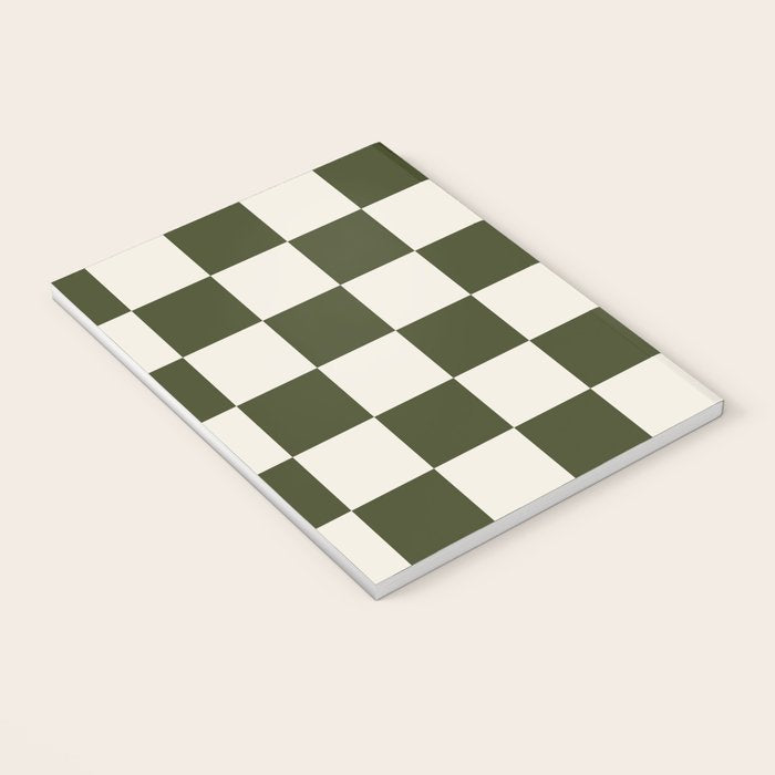 Checkered (Olive Cream) Notebook Gallery Image 3