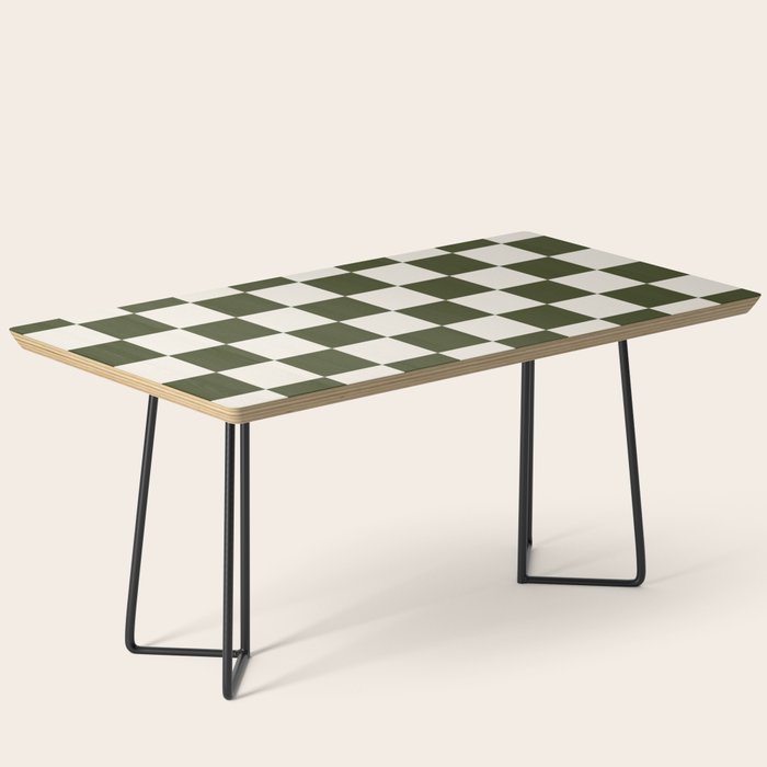 Checkered (Olive Cream) Coffee Table Gallery Image 1