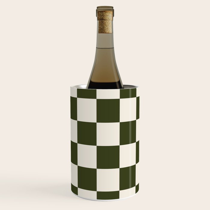 Checkered (Olive Cream) Wine Chiller Gallery Image 3