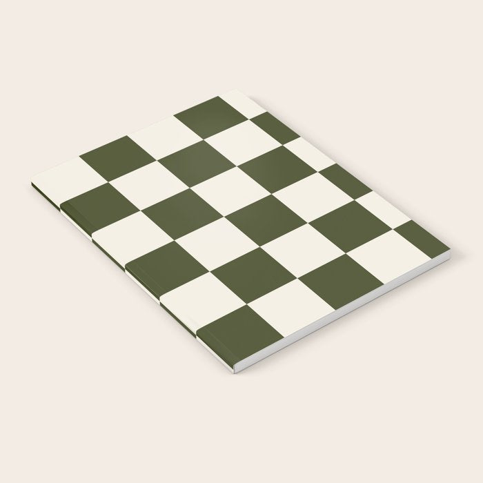 Checkered (Olive Cream) Notebook Gallery Image 1