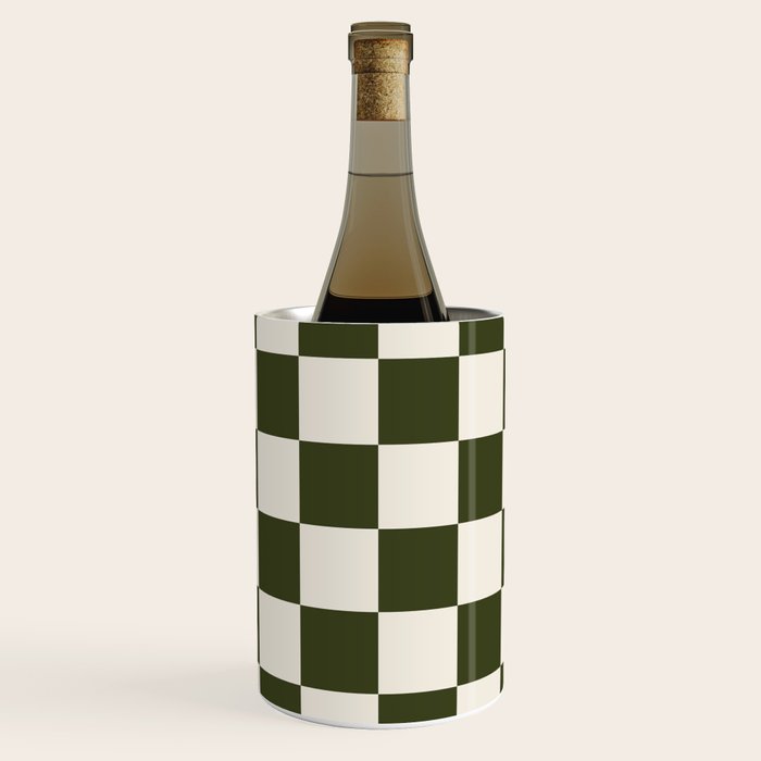 Checkered (Olive Cream) Wine Chiller Gallery Image 1