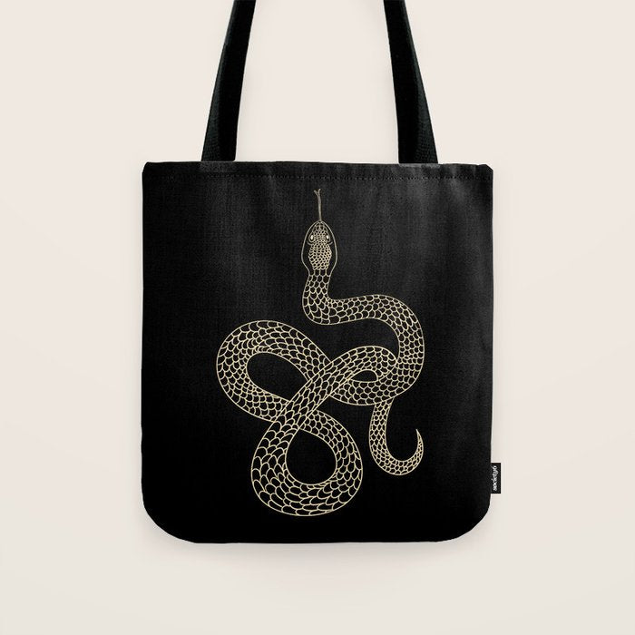 Vintage line snake Tote Bag Gallery Image 1