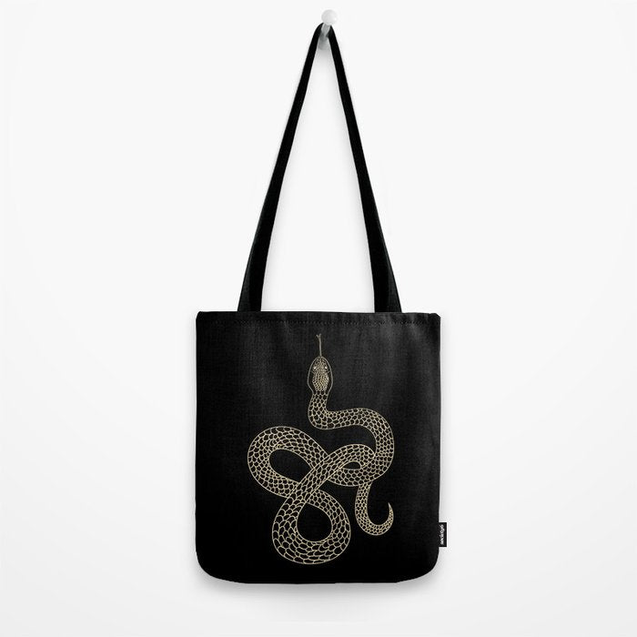 Vintage line snake Tote Bag Gallery Image 2