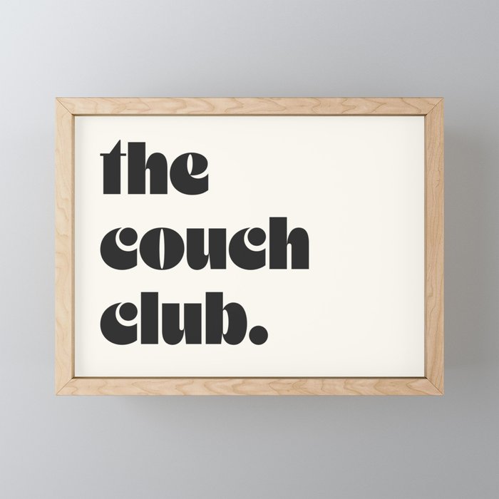 the couch club. Mini Art Print Gallery Image 1