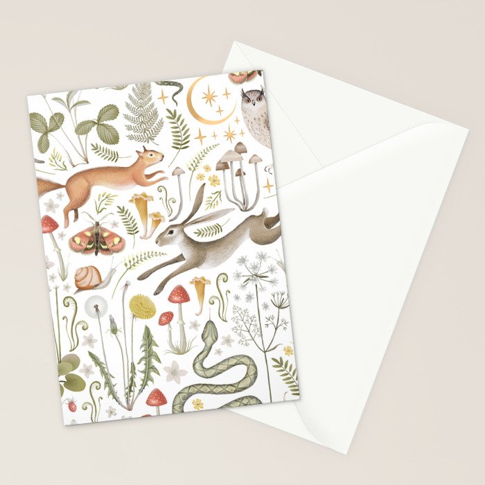Enchanted Magical Midnight Forest V Stationery Card Gallery Image 2