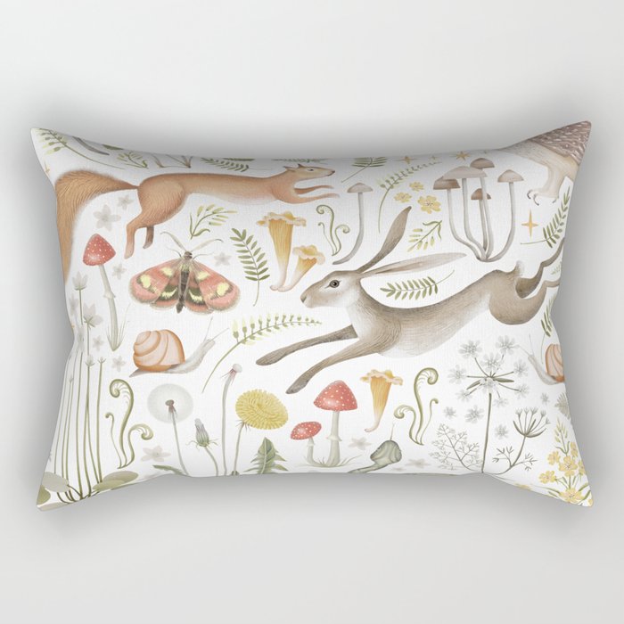 Enchanted Magical Midnight Forest V Rectangular Pillow Gallery Image 2