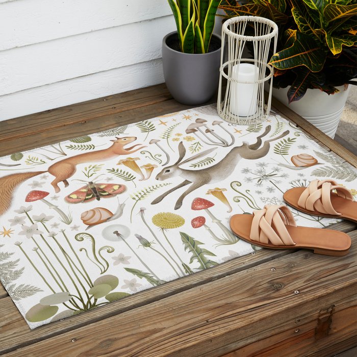 Enchanted Magical Midnight Forest V Outdoor Rug Gallery Image 2
