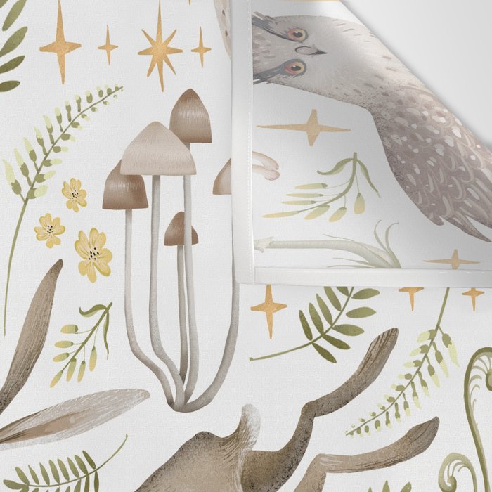 Enchanted Magical Midnight Forest V Wall Tapestry Gallery Image 3