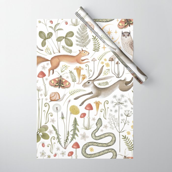 Enchanted Magical Midnight Forest V Wrapping Paper Gallery Image 1
