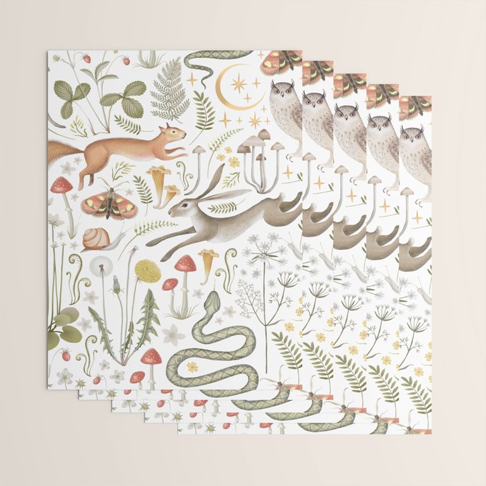Enchanted Magical Midnight Forest V Wrapping Paper Gallery Image 3