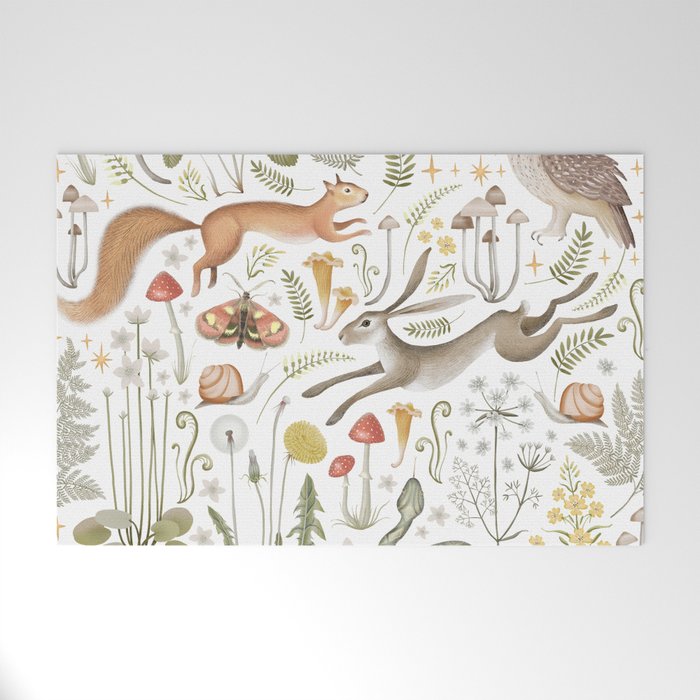 Enchanted Magical Midnight Forest V Welcome Mat Gallery Image 1