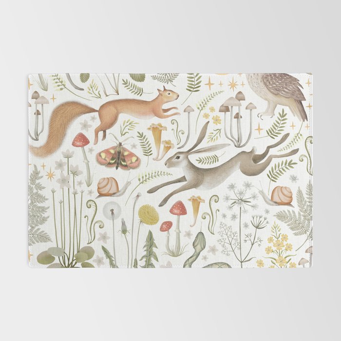 Enchanted Magical Midnight Forest V Rug Gallery Image 2