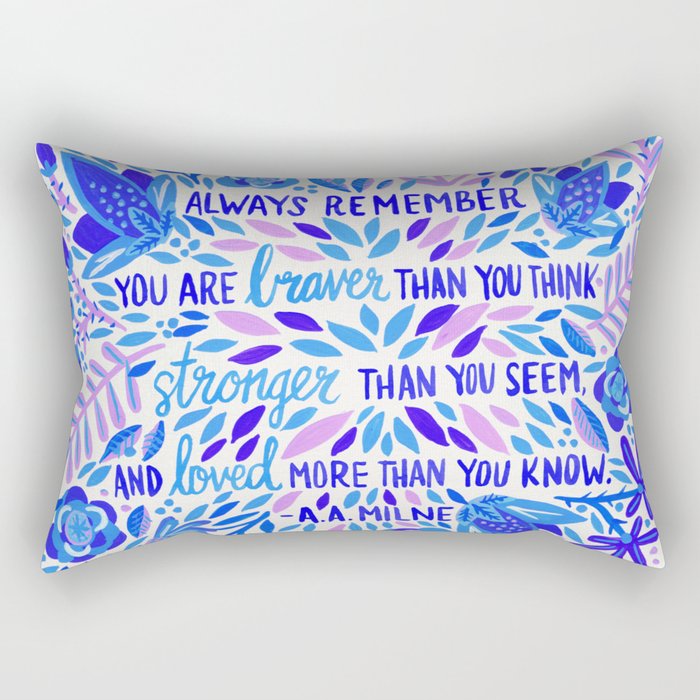 Always Remember - Indigo Palette Rectangular Pillow Gallery Image 1
