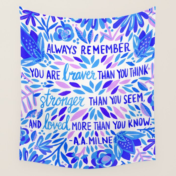 Always Remember - Indigo Palette Wall Tapestry Gallery Image 4
