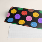 Funny colorful cartoon character face pattern Wrapping Paper Gallery Image 2