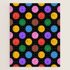 Funny colorful cartoon character face pattern Jigsaw Puzzle Gallery Image 1