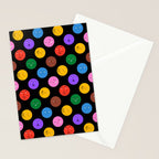 Funny colorful cartoon character face pattern Stationery Card Gallery Image 2
