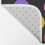 Funny colorful cartoon character face pattern Bath Mat Gallery Image 2