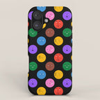Funny colorful cartoon character face pattern iPhone Case Gallery Image 1