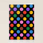 Funny colorful cartoon character face pattern Stationery Card Gallery Image 2