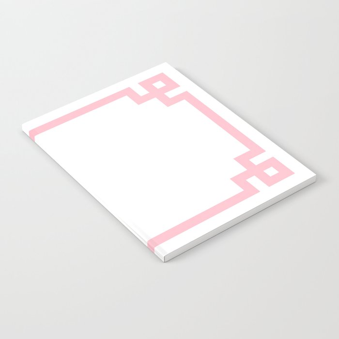Pink Greek Key Border Notebook Gallery Image 2