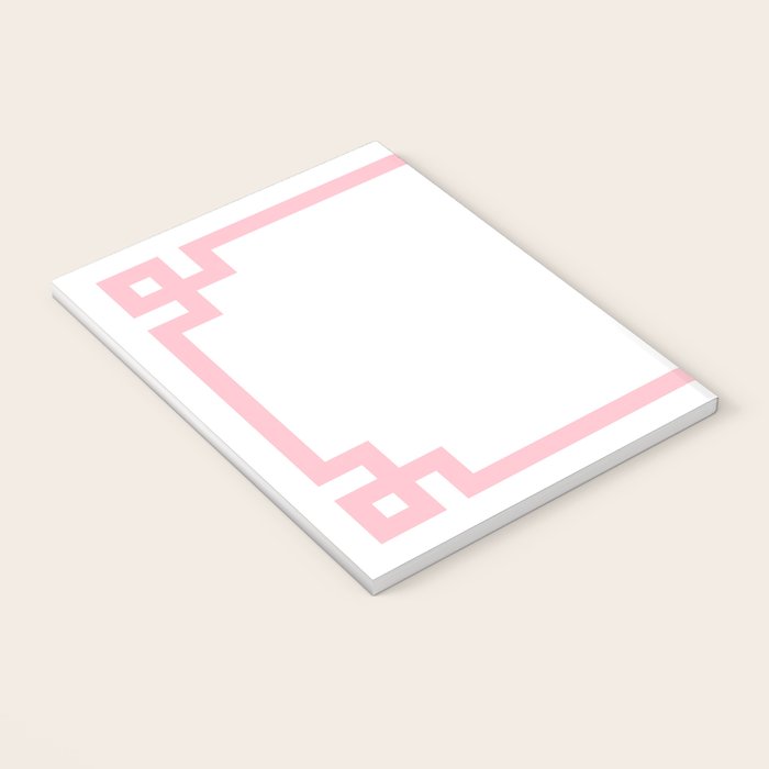 Pink Greek Key Border Notebook Gallery Image 3