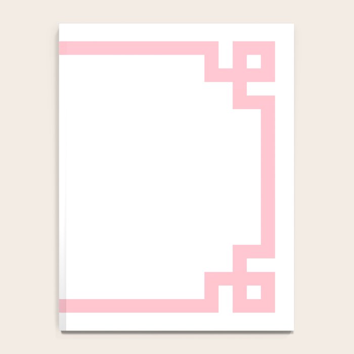 Pink Greek Key Border Notebook Gallery Image 4