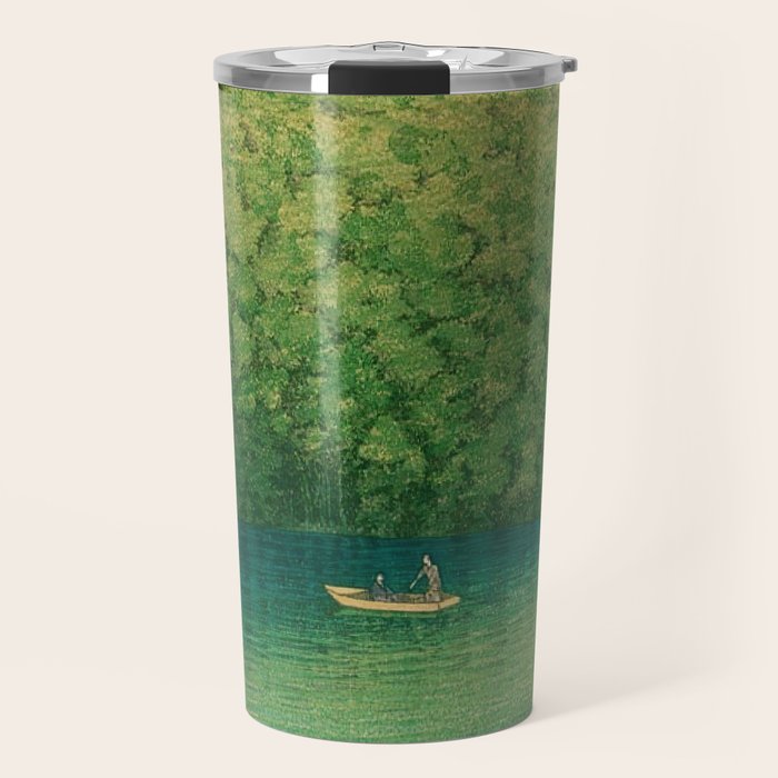 Morning at TsutanumaPond Kawase Hasui Travel Mug Gallery Image 1