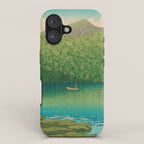 Morning at TsutanumaPond Kawase Hasui iPhone Case Gallery Image 1