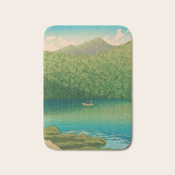 Morning at TsutanumaPond Kawase Hasui Bath Mat Gallery Image 1