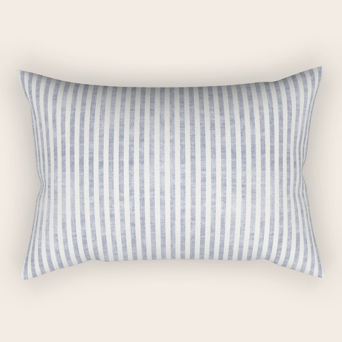 AEGEAN TICKING STRIPE BLUE Rectangular Pillow Gallery Image 1