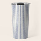 AEGEAN TICKING STRIPE BLUE Travel Mug Gallery Image 1